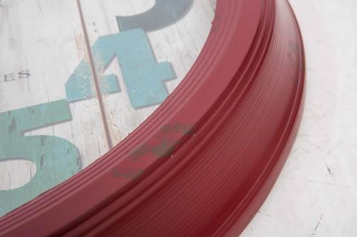 Cafe Red 62cm Metal Wall Clock-abc