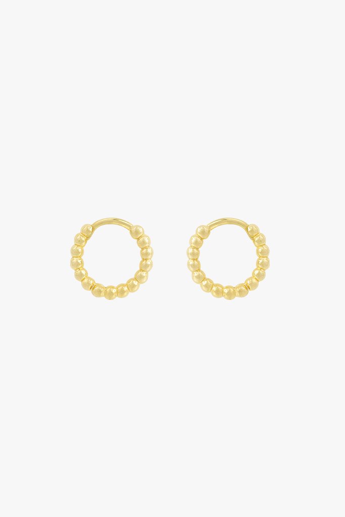Small dots hoop gold plated (13mm)-Hoop-wildthings_collectables-Single piece-Gold plated--abc