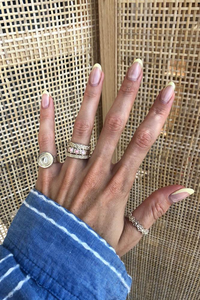 Dots n stripes ring silver-abc