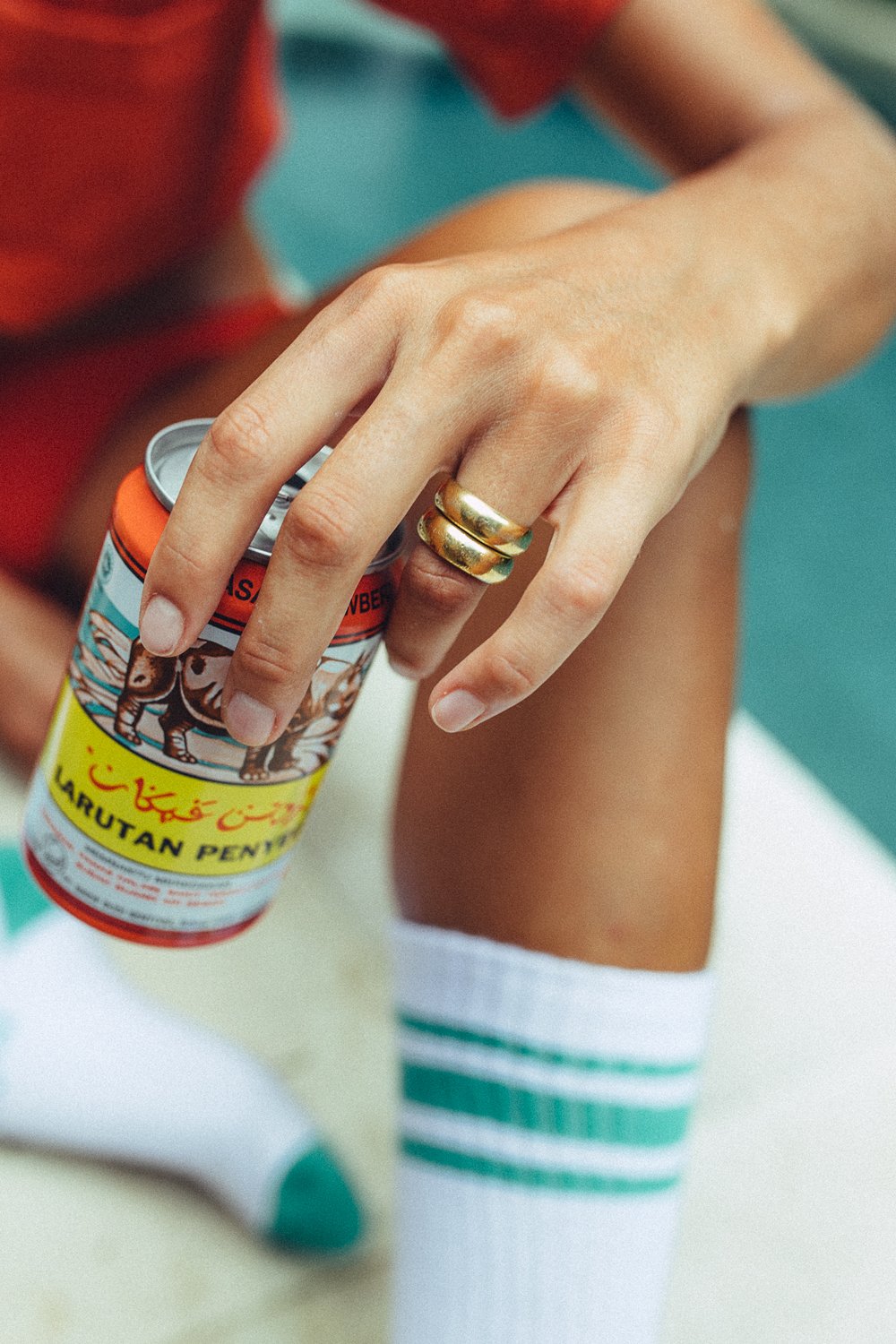 Double Trouble ring gold plated-abc