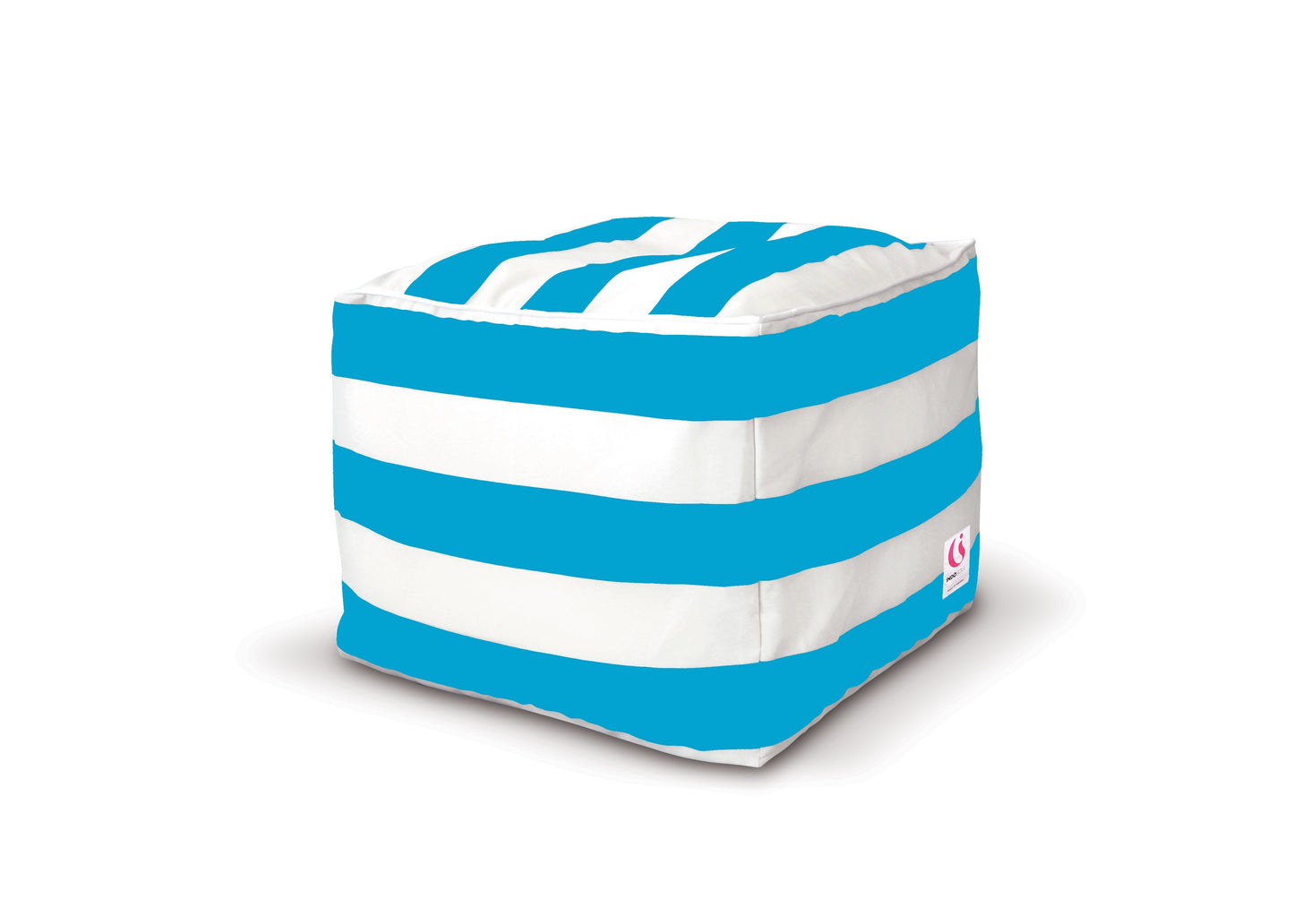 Uluwatu Striped Double Lounger Outdoor Bean Bag - Light Blue-Outdoor Seating-IndoSoul-Default Title---abc