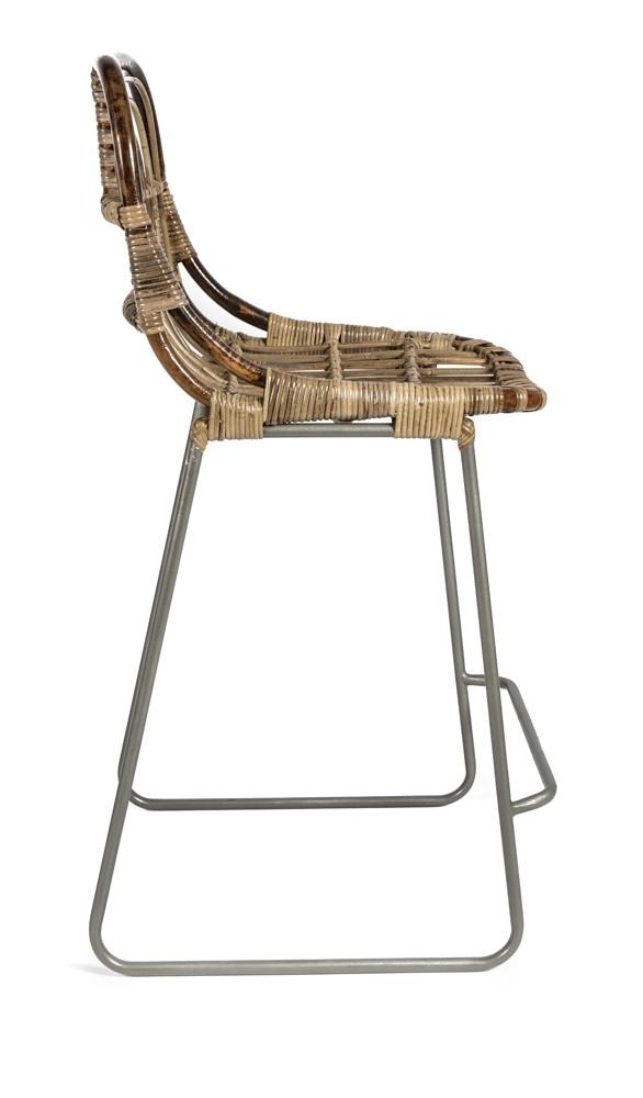 Buton Rattan Bar Stool-abc