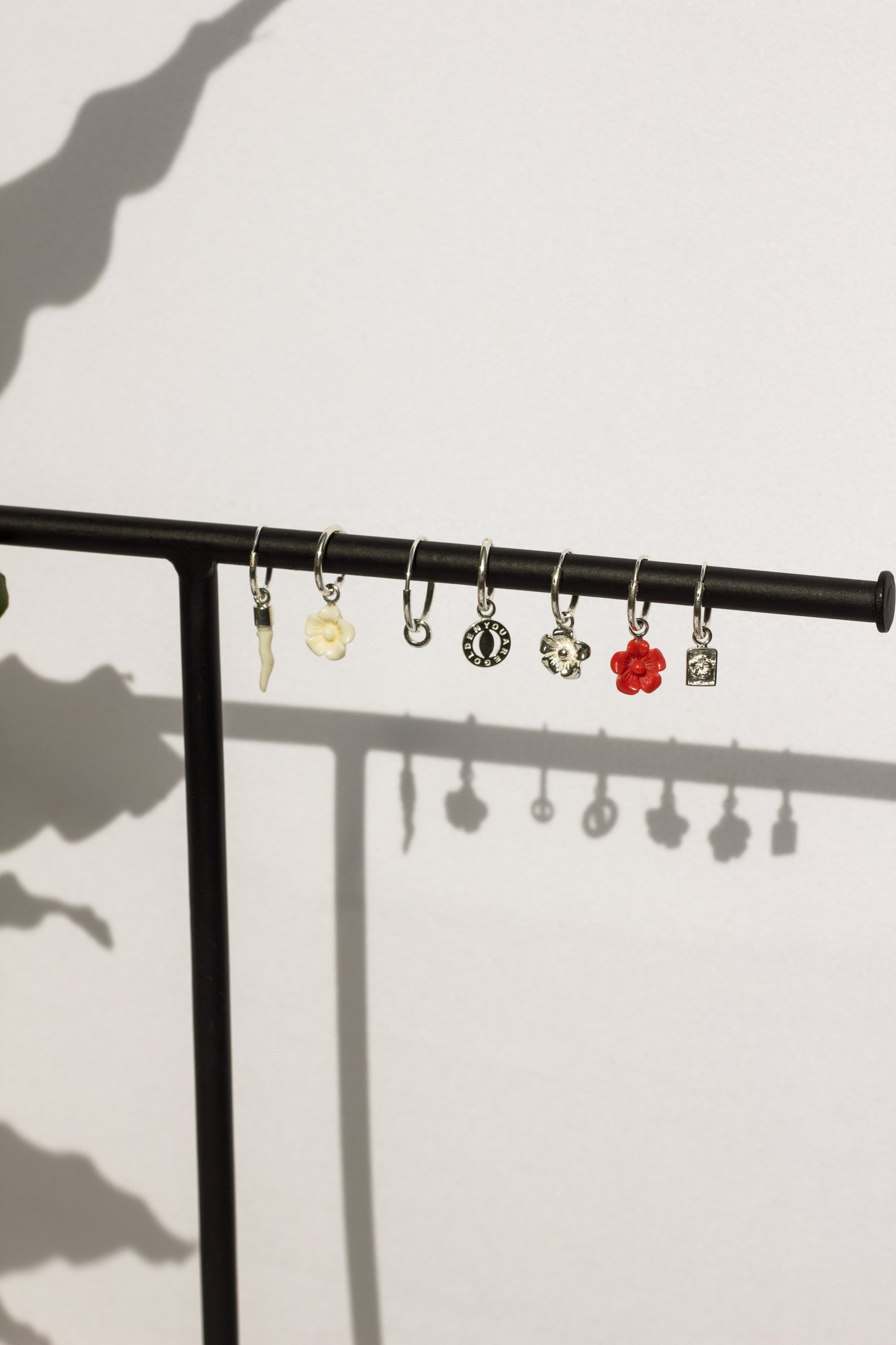 Double hoop earring silver (15mm)-abc