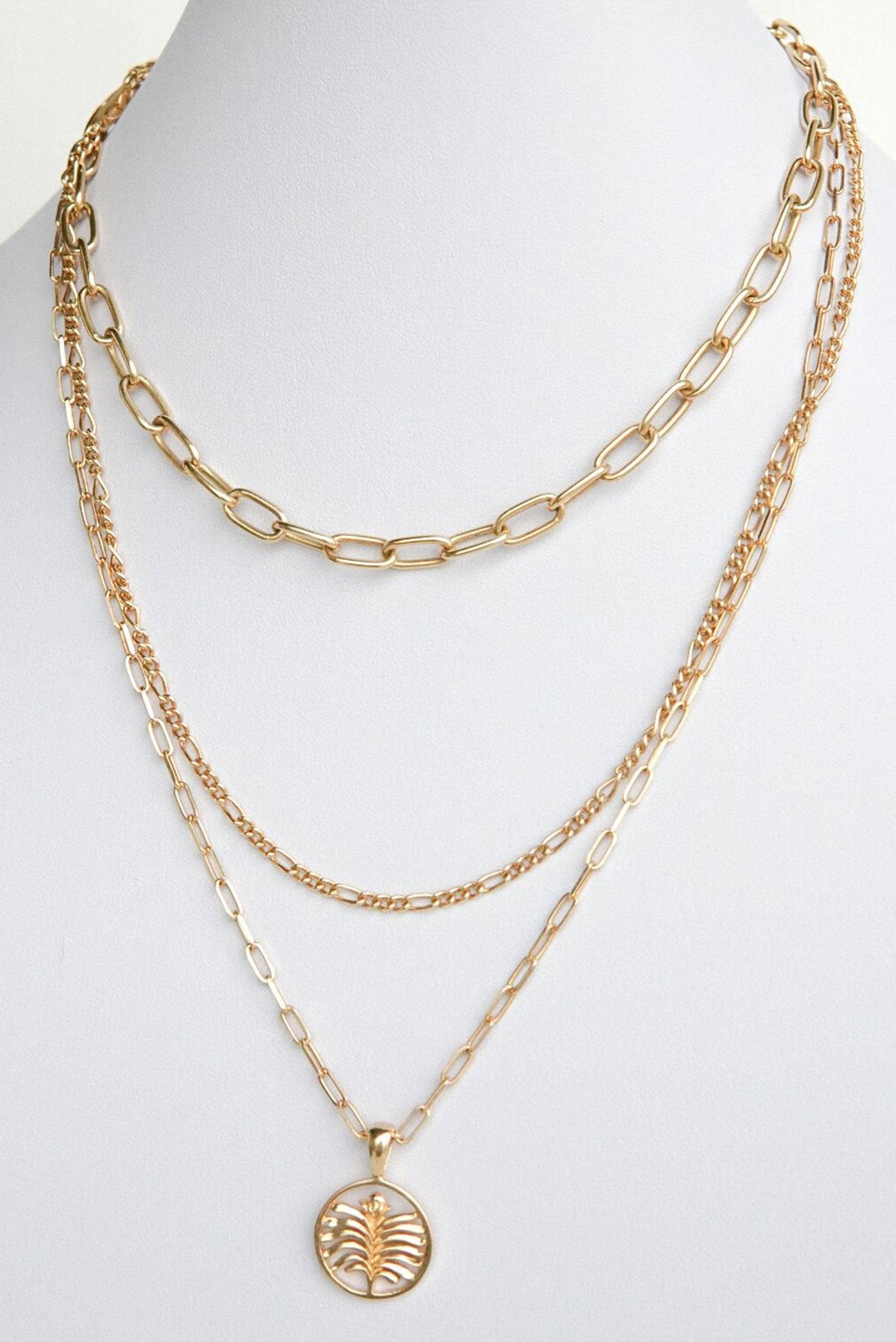 Long figaro chain gold plated (50cm)-abc