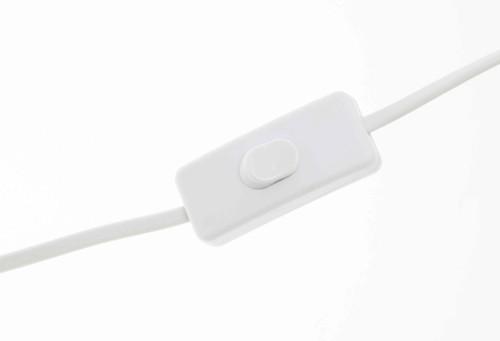 Cambridge Iron Table Lamp with Brushed Steel Shade and Base with Matt White Arm-abc