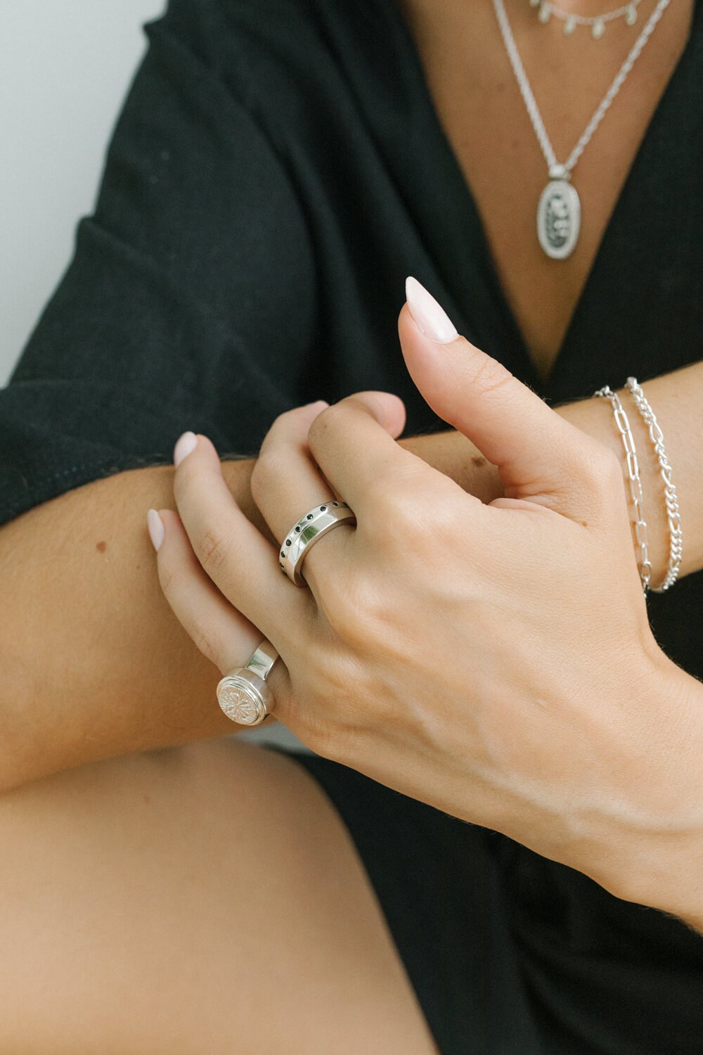 Lucky pinky ring silver-abc