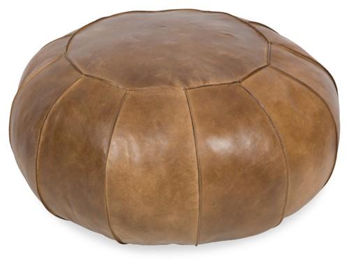 Round Leather Ottoman-Living-Home & Giftware-Default Title---abc