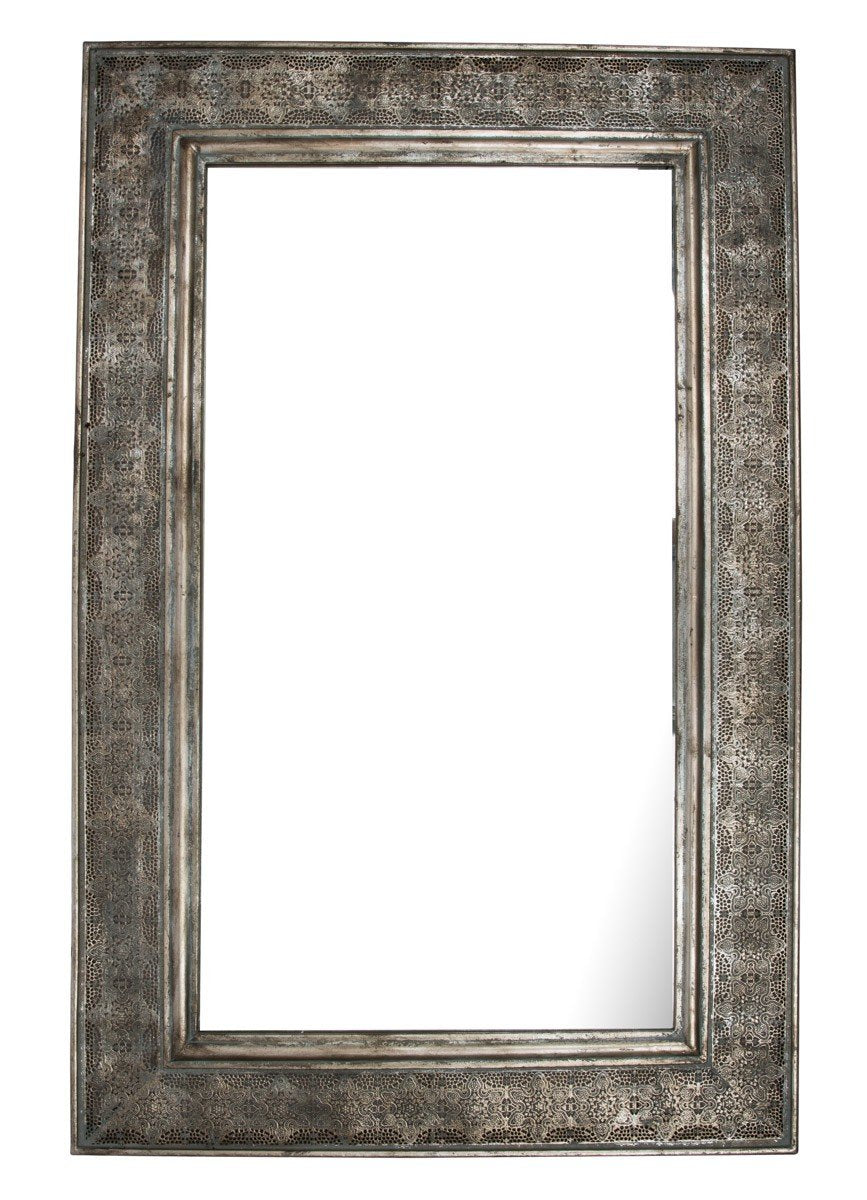 Rectangular Mirror with Wide Metal Cutwork Frame Xtra Large-Living-Home & Giftware-Default Title---abc