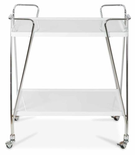 Wooden Two Level Drinks Trolley with Metal Frame-Dining-Home & Giftware-Default Title---abc