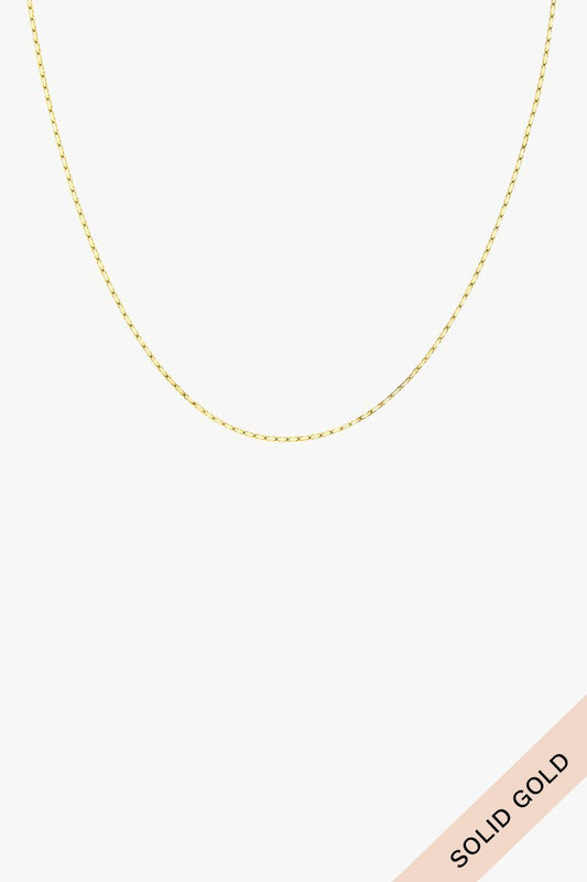 Long snake necklace 14k solid gold (54 cm)-abc