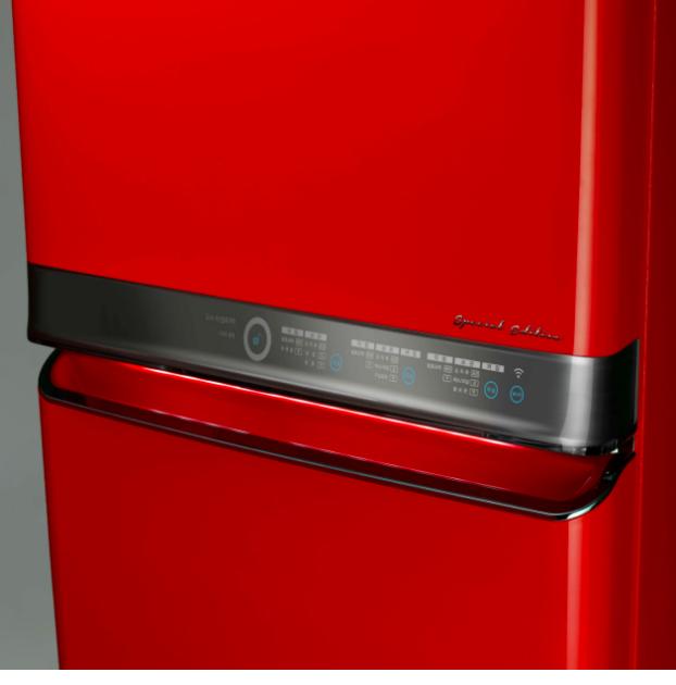 Maman Red Standing Kimchi Refrigerator-abc