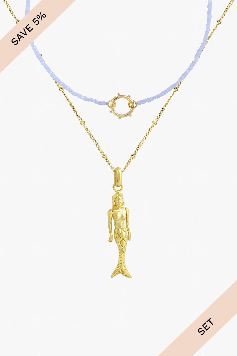 Mermaid dive set gold plated-abc