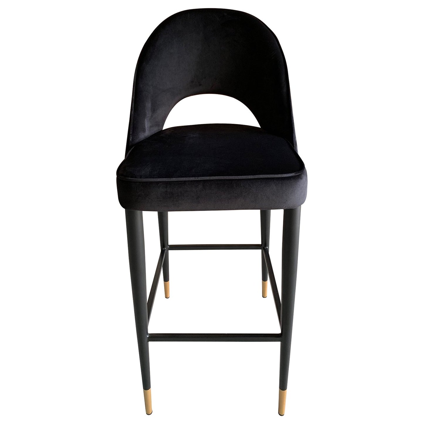 Bourdain Bar Chair Black Velvet-abc