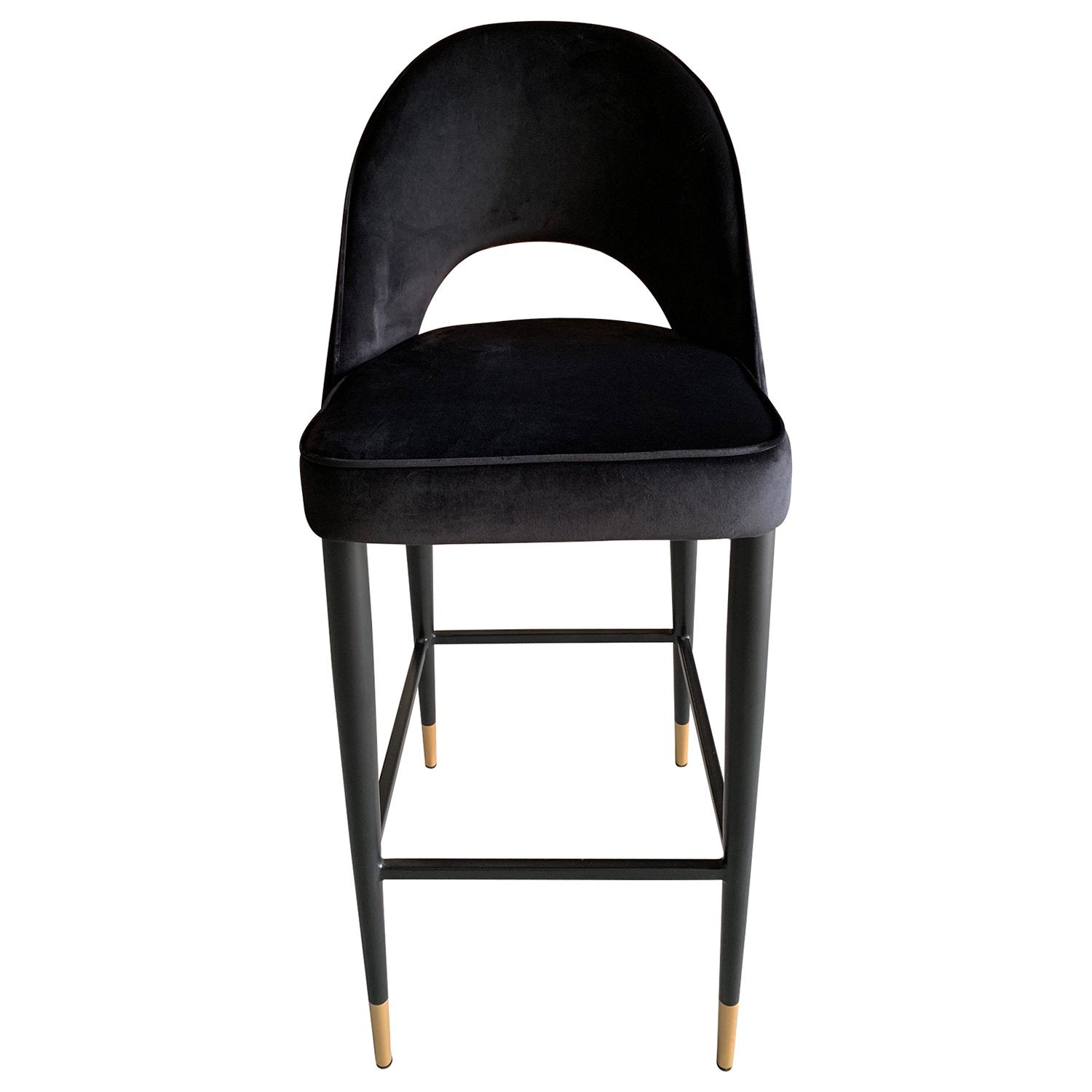 Bourdain Bar Chair Black Velvet-abc