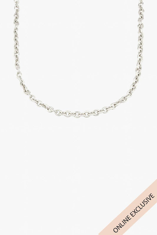 Statement Chain Necklace Silver (40 cm)-Necklace-wildthings_collectables-Silver---abc
