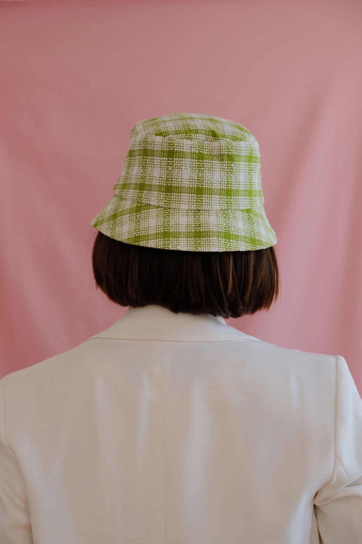 Check mate green bucket hat-abc