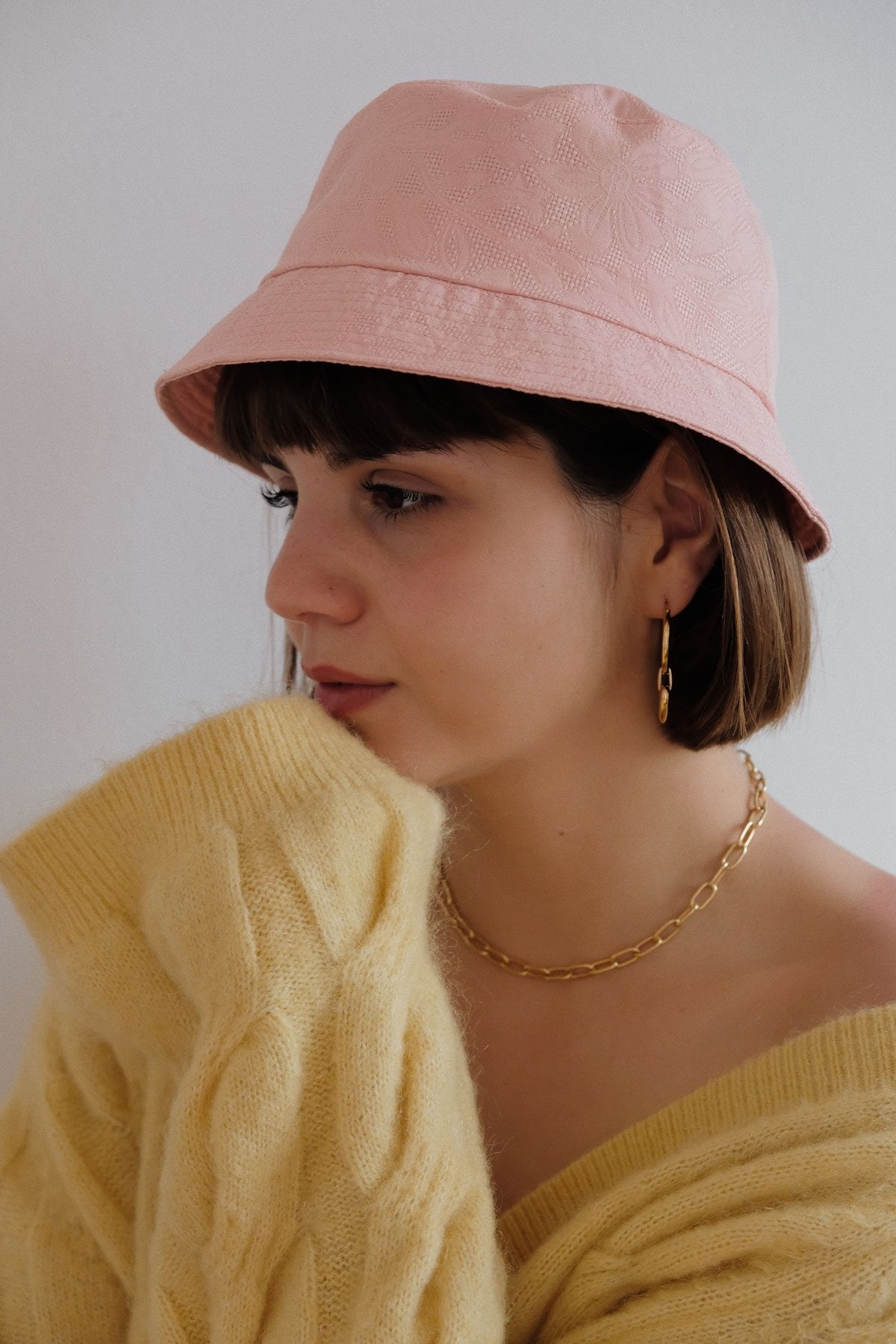 Pink flower bucket hat-Bucket Hat-wildthings_collectables-S/M (58 cm)---abc