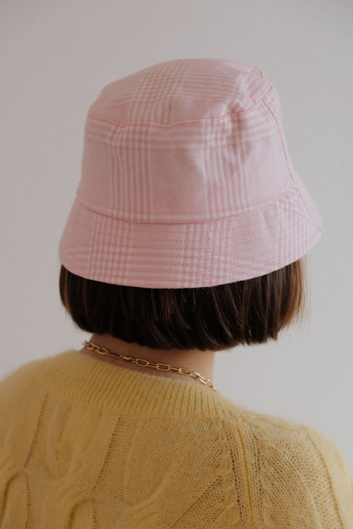Check mate pink bucket hat-abc