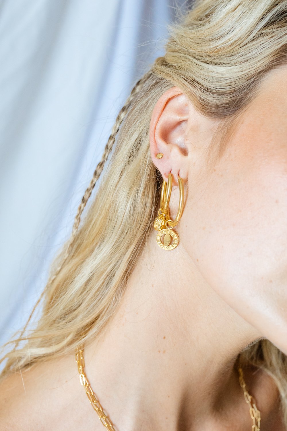 You are golden charm earring gold plated-Earring-wildthings_collectables-Charm-Gold plated--abc