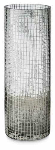 Glass Vase with White Net Medium-abc