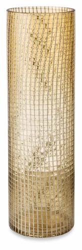 Glass Vase with White Net Large-abc