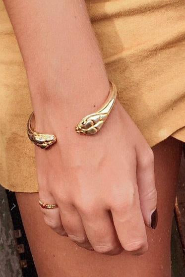 Snake bracelet gold plated-Bangle-Wildthings_collectables-Gold plated---abc