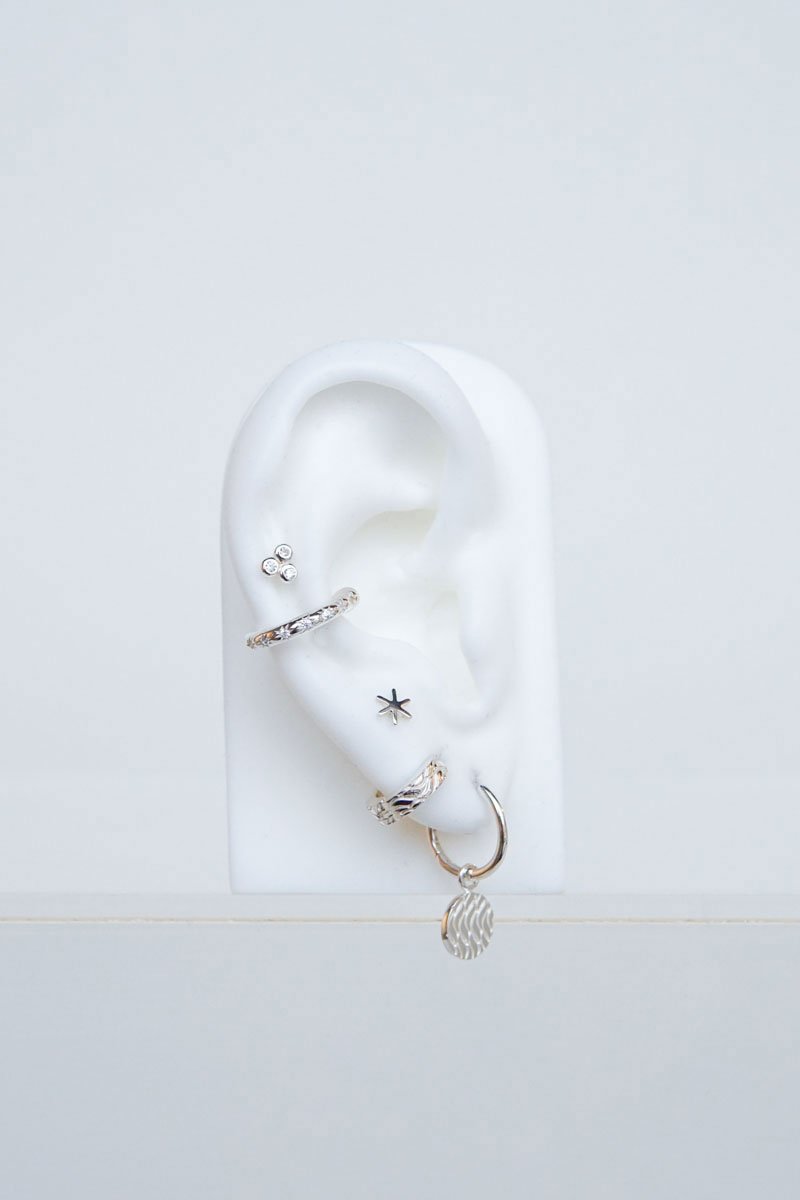 Shiny star ear cuff silver-Ear Cuff-wildthings_collectables-Silver---abc