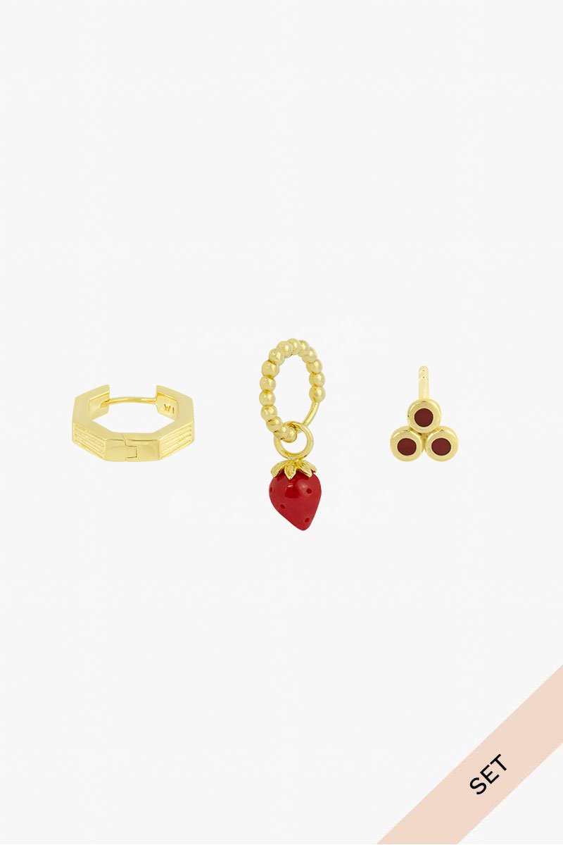 Sweet berry set gold plated-Earring-wildthings_collectables-Default Title---abc