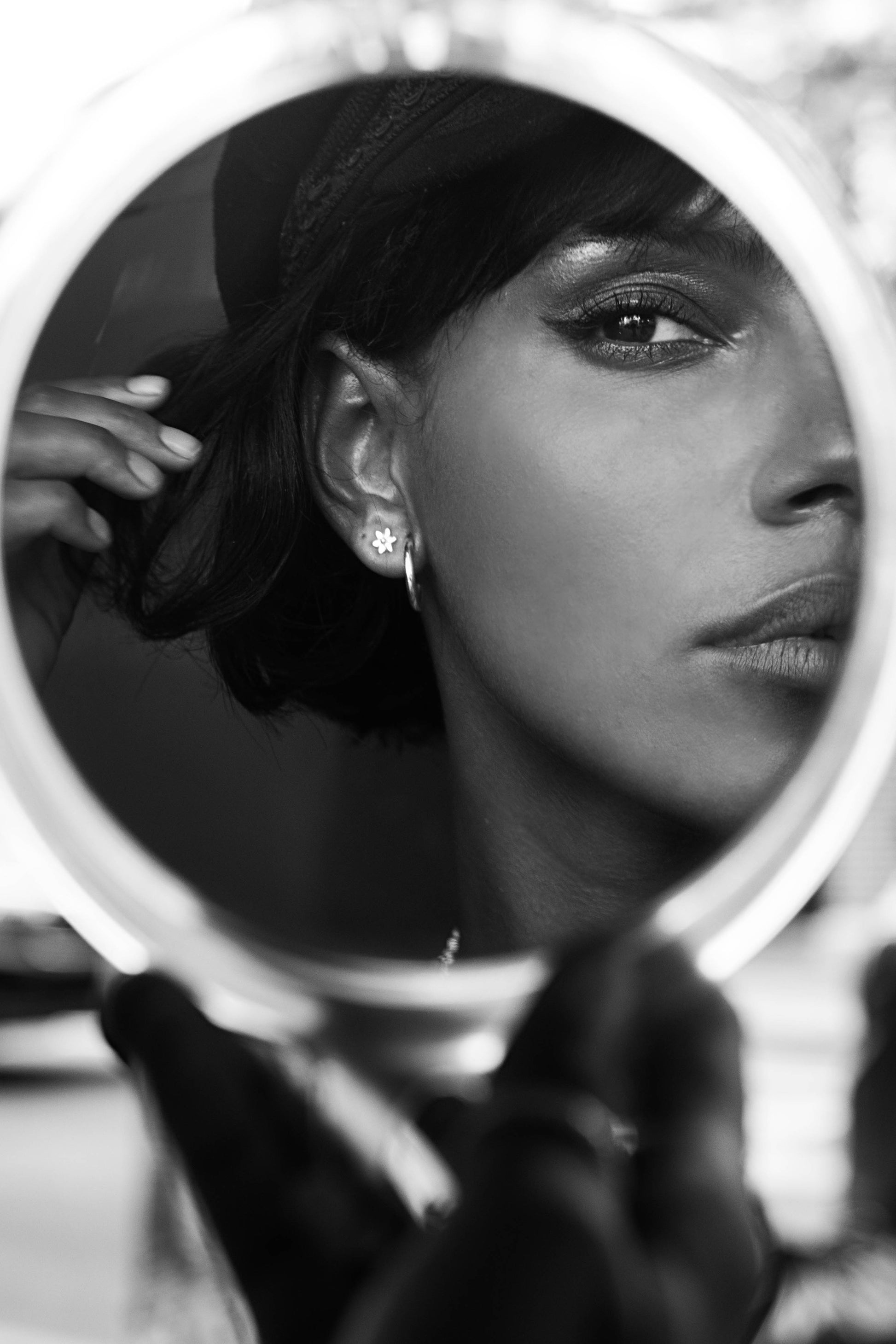 Flower stud silver-abc