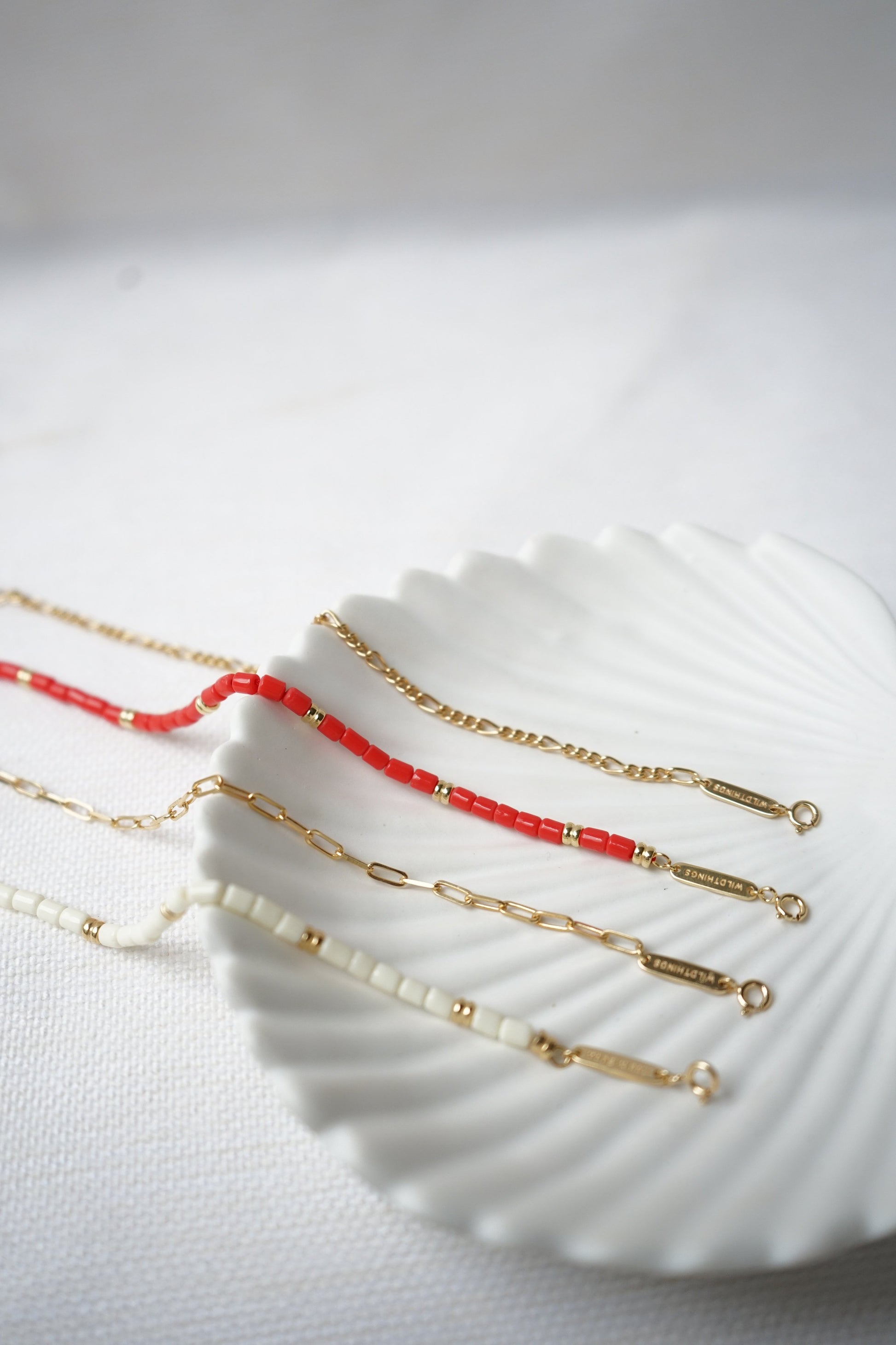 Coral color bracelet gold plated-abc