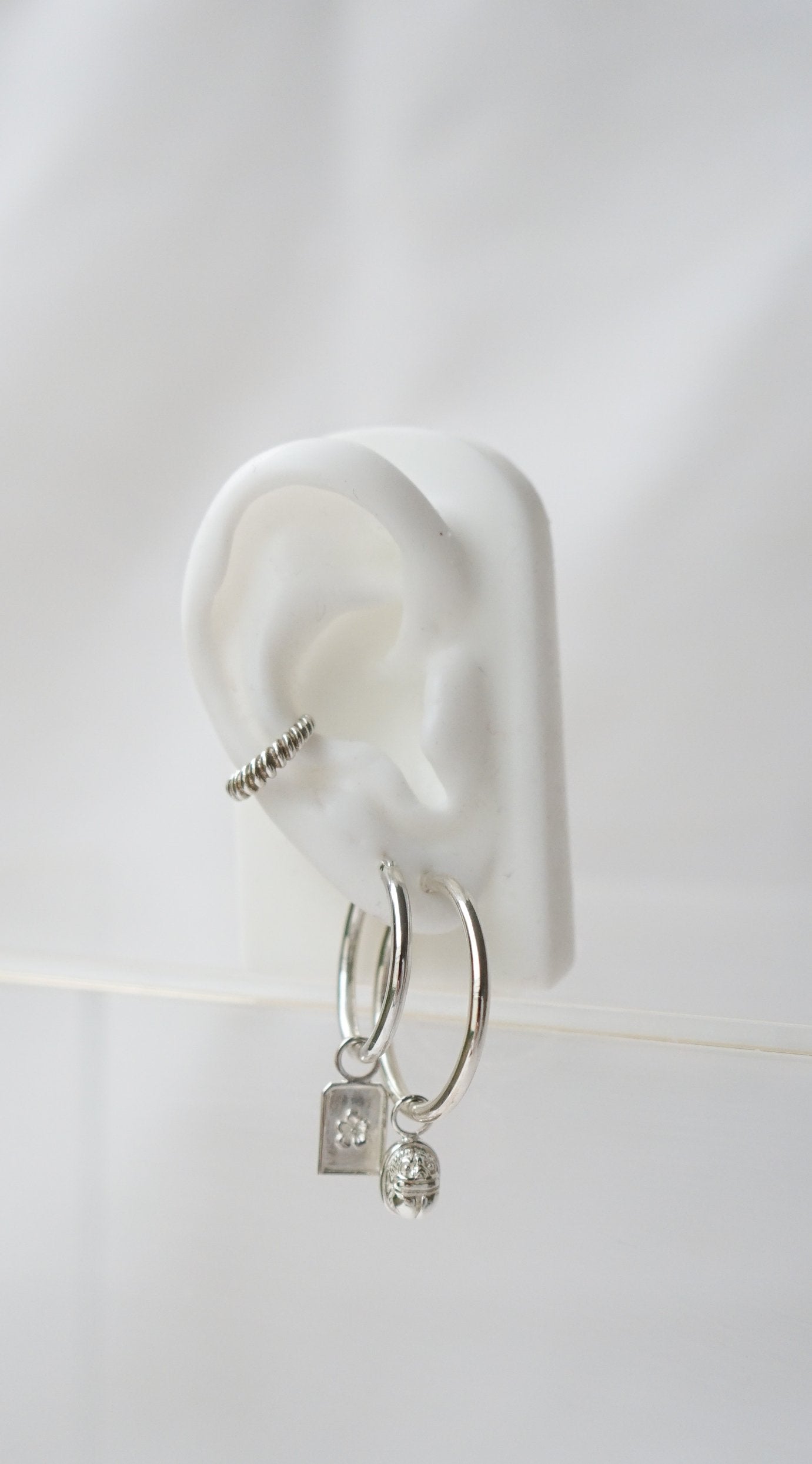 Sauvage charm earring silver-Earring-wildthings_collectables-Charm-Silver--abc