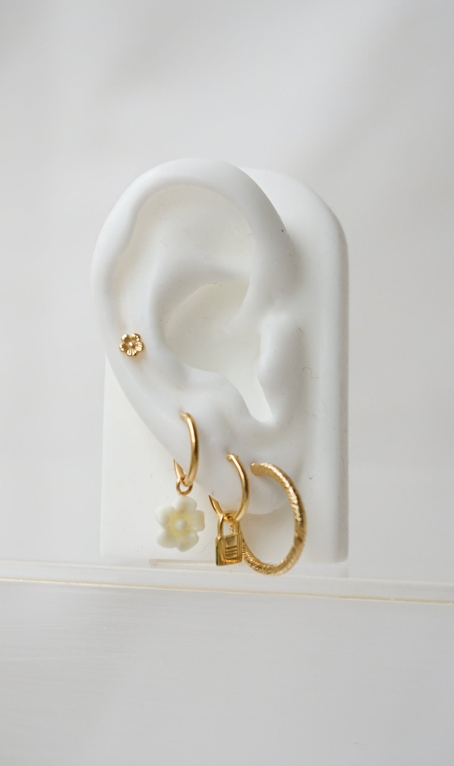Vintage love earring gold plated (20mm)-Earring-wildthings_collectables-Gold plated-Single piece--abc