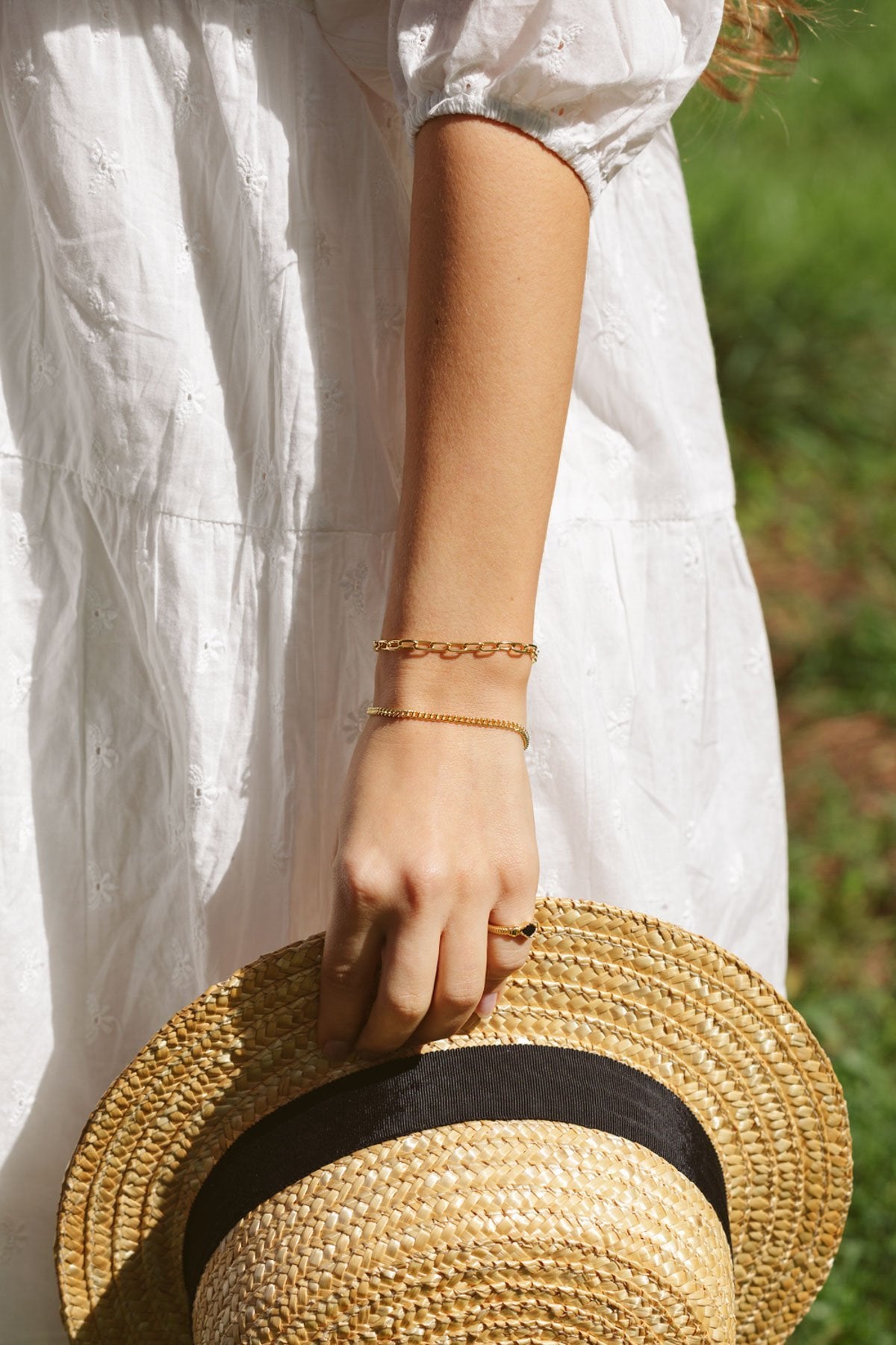 Clasped chain set gold plated-abc