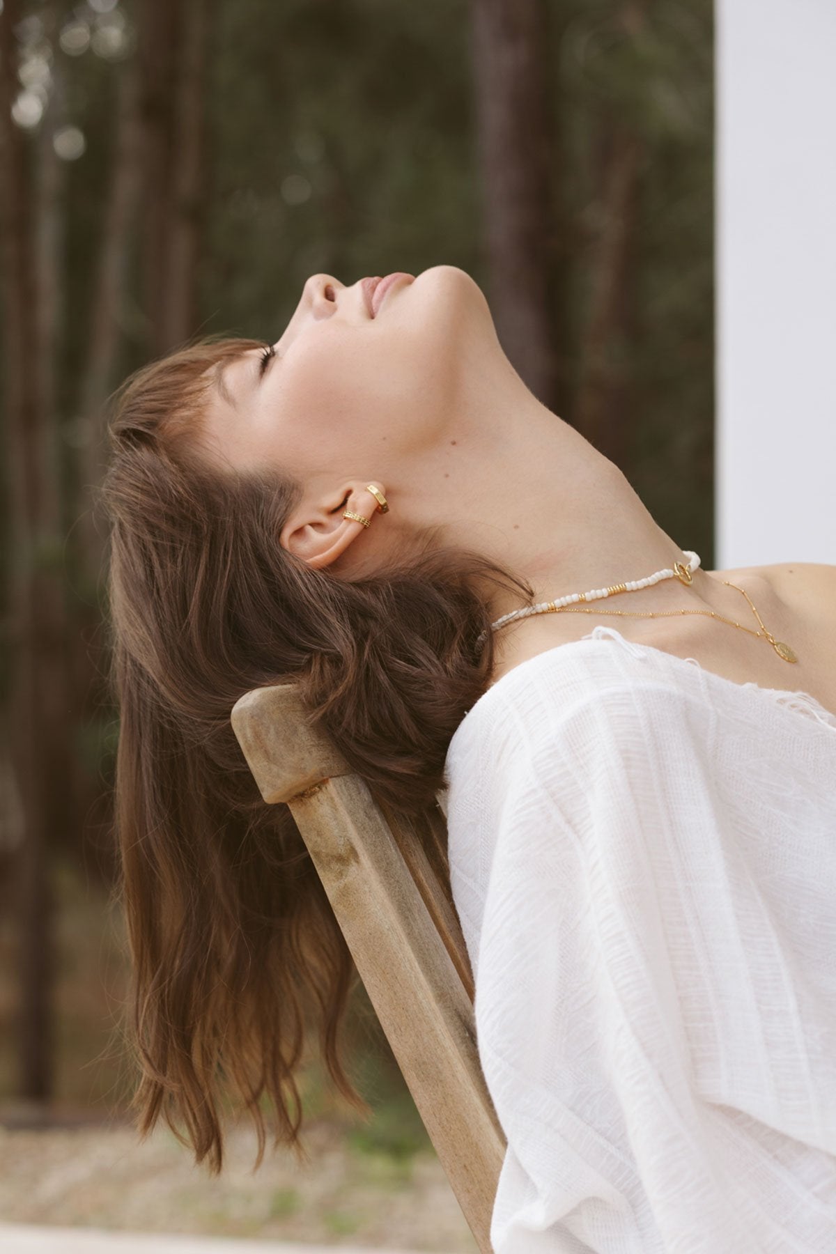 Hexagon huggie gold plated-abc