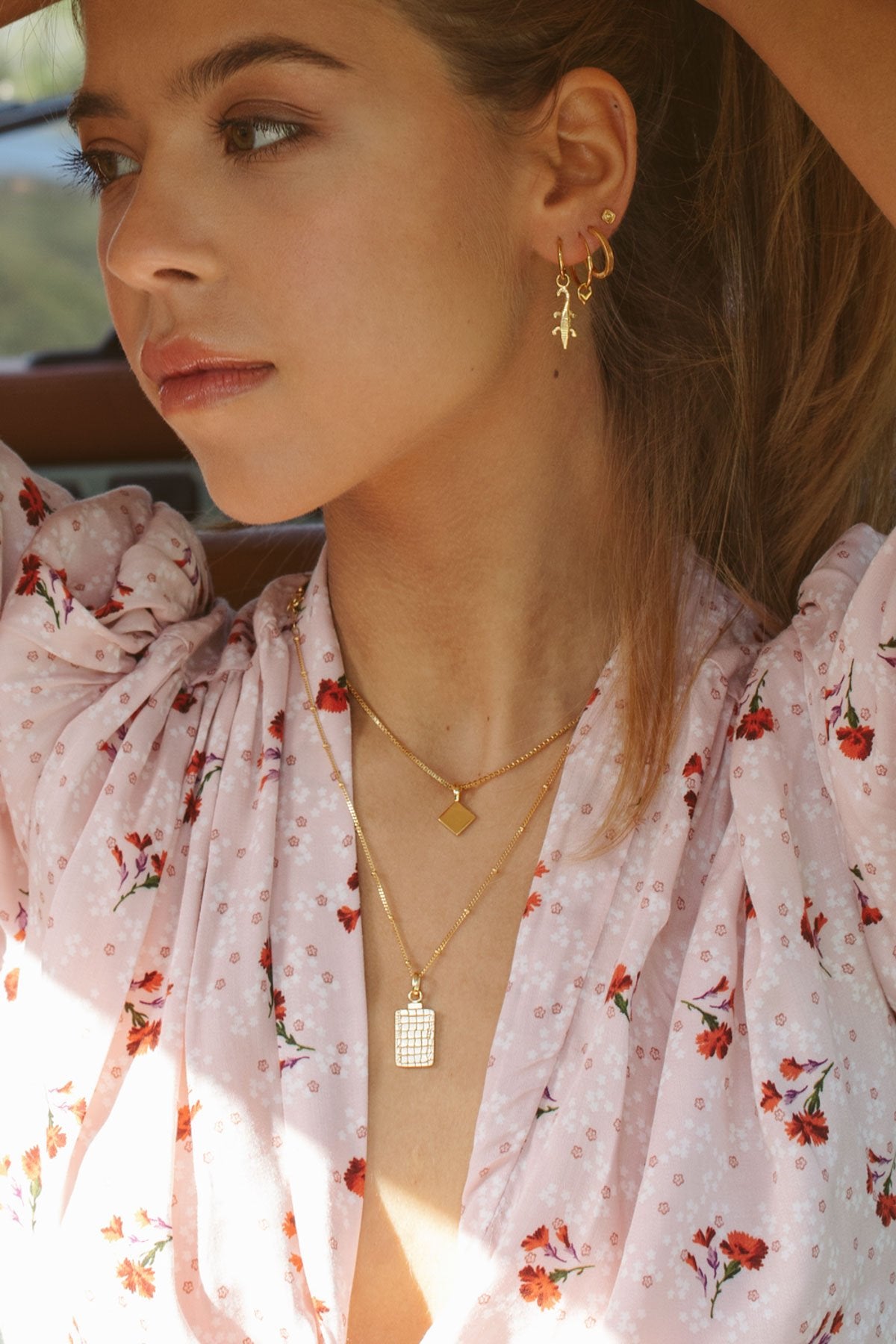 Mermaid hoop gold plated-abc