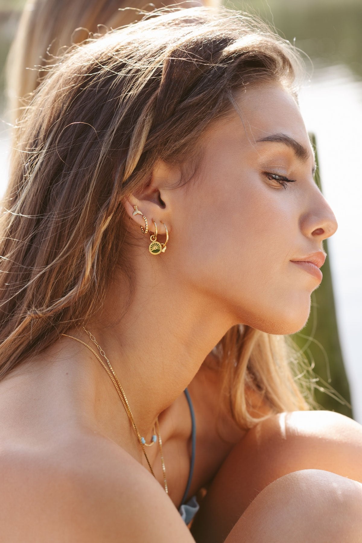 Voyage coin earring gold plated-Earring-wildthings_collectables-Gold plated---abc