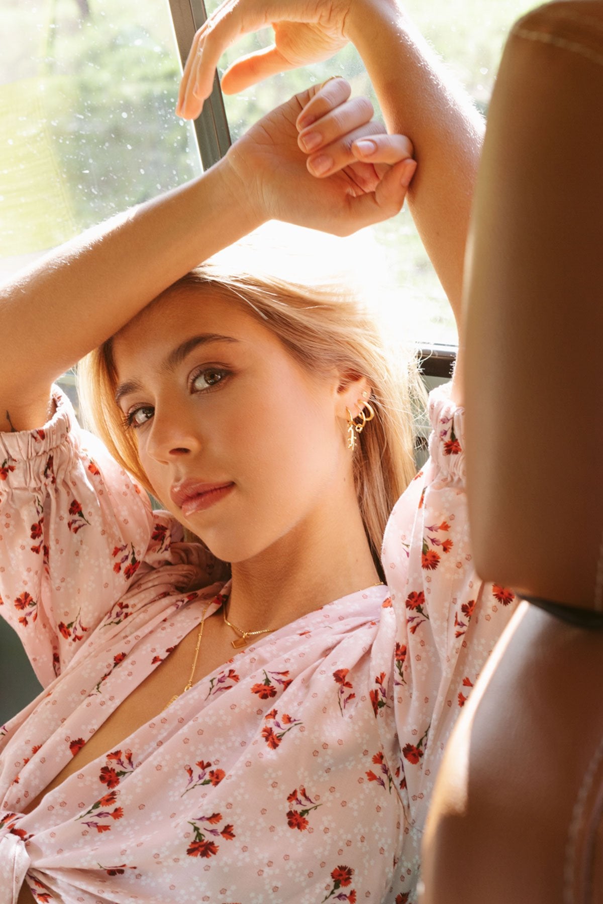 Mermaid hoop gold plated-abc