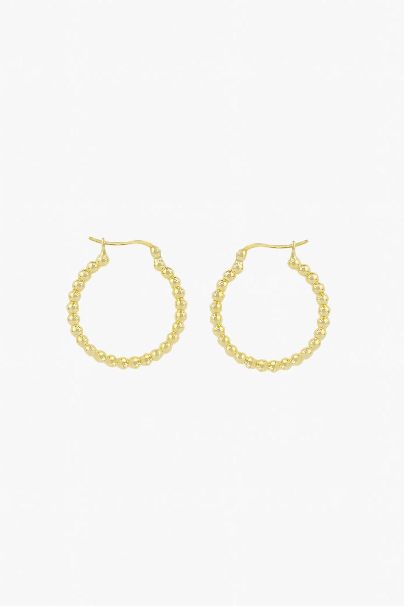 Dots hoop gold plated 23mm-abc