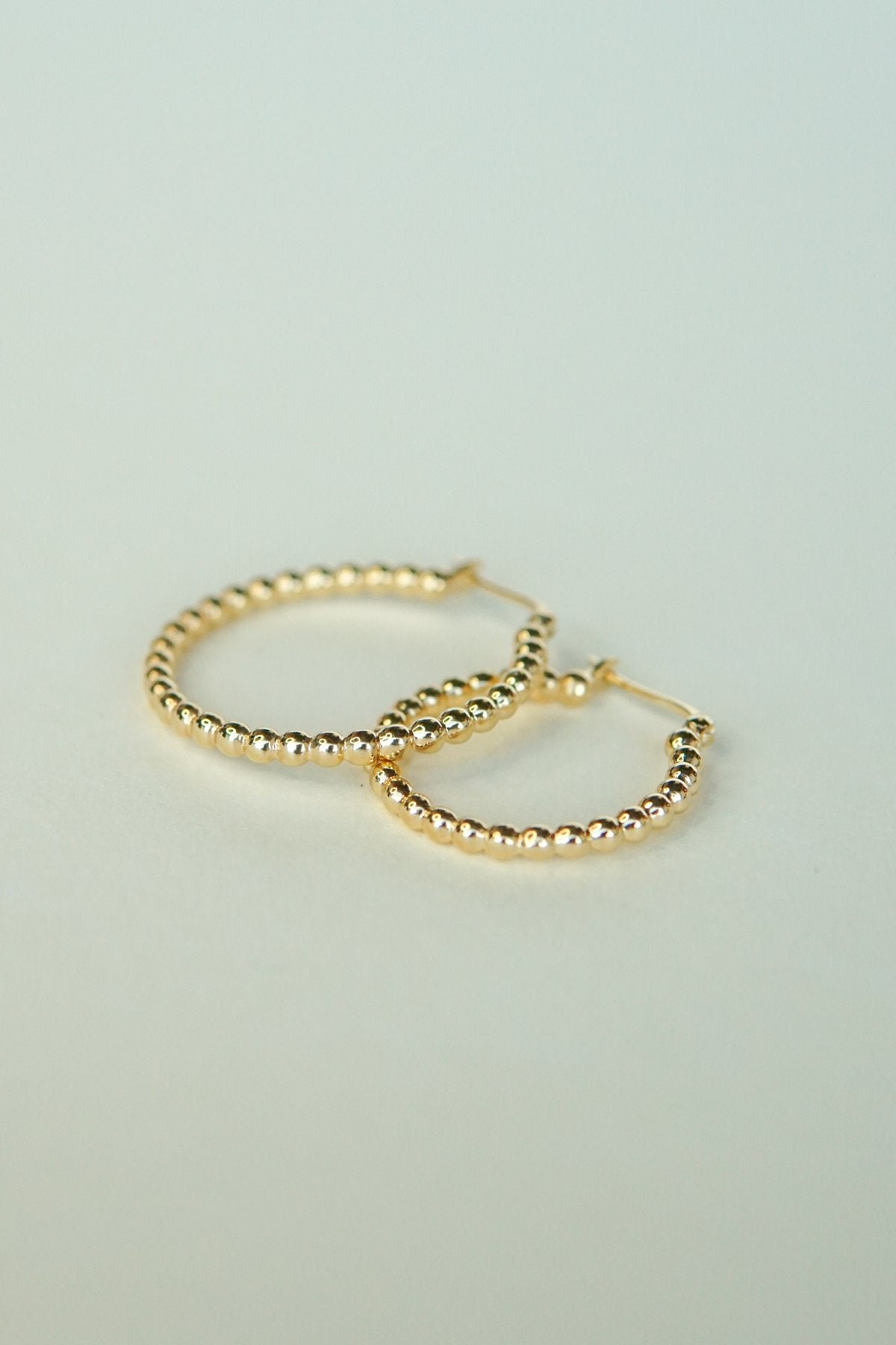 Dots hoop gold plated 23mm-abc