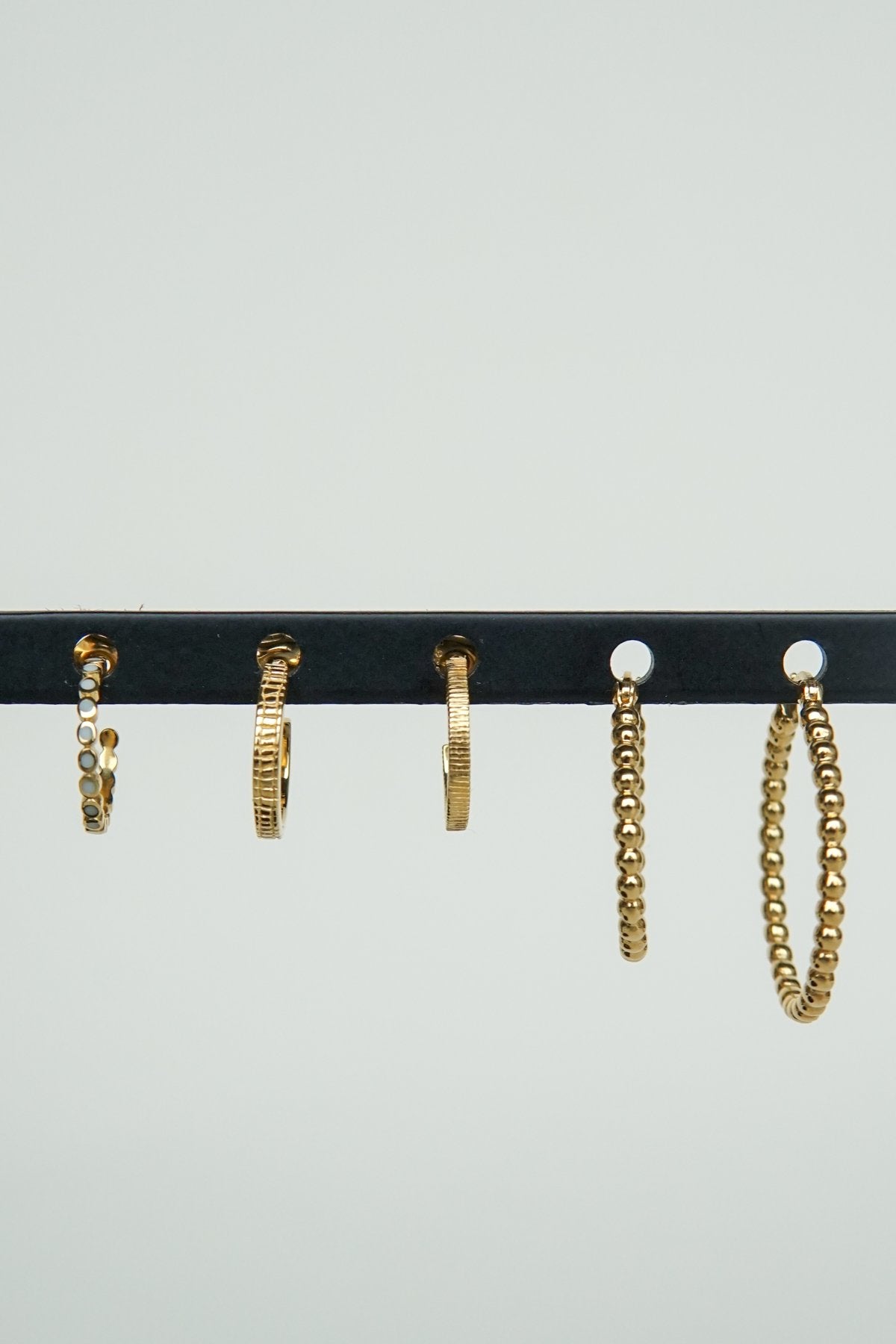 Dots hoop gold plated 30mm-abc