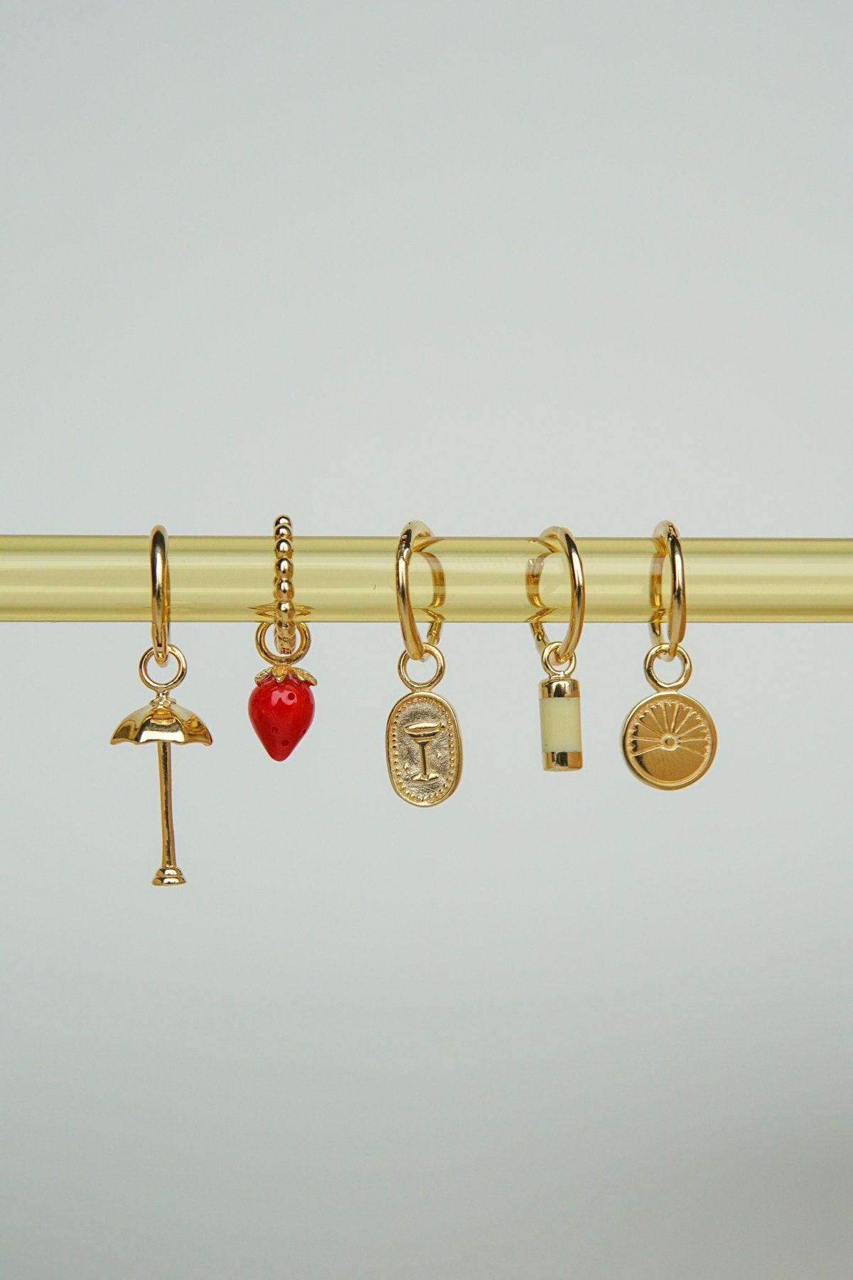 Cocktail hour earring gold plated-abc