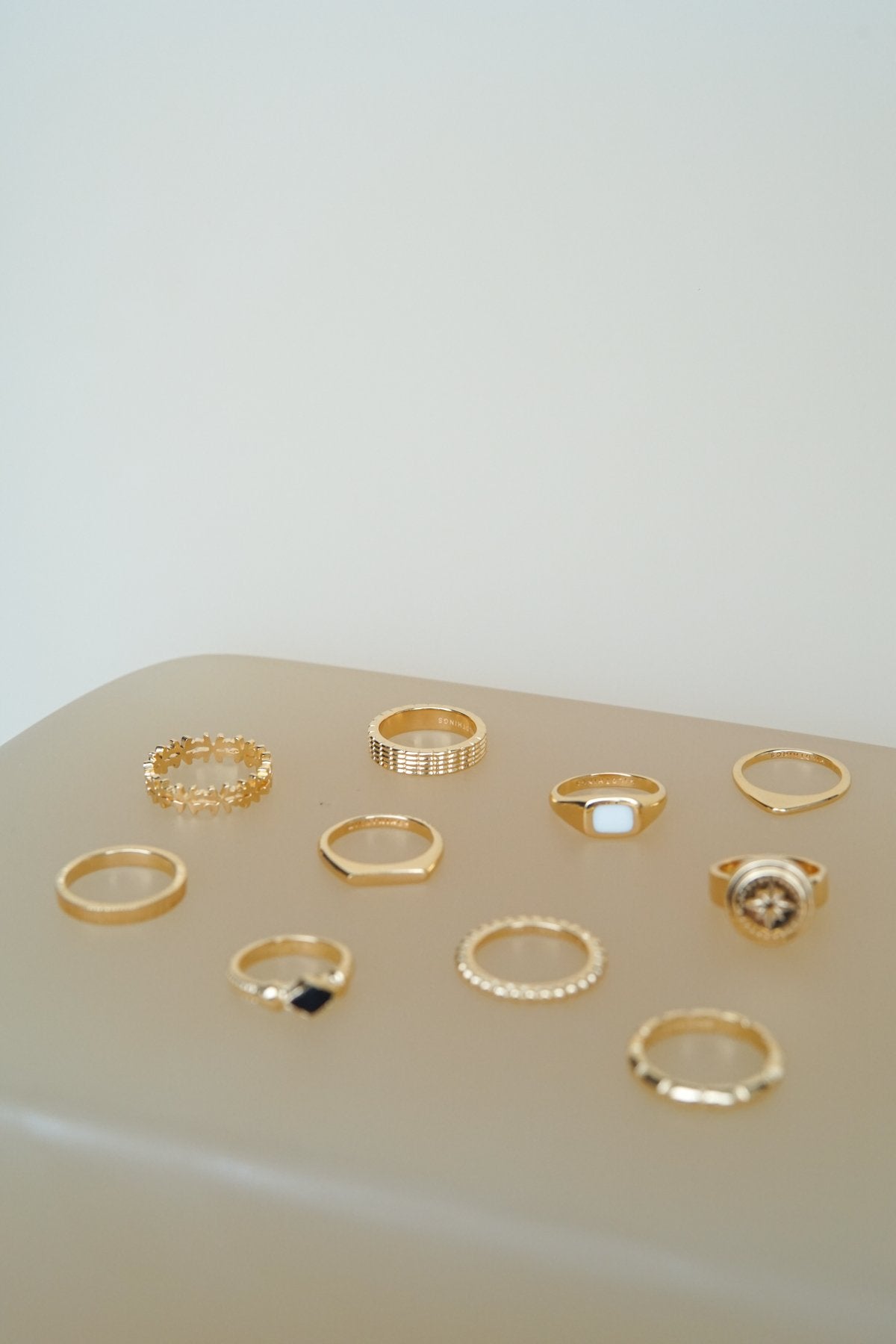 Clover club index ring gold plated-abc