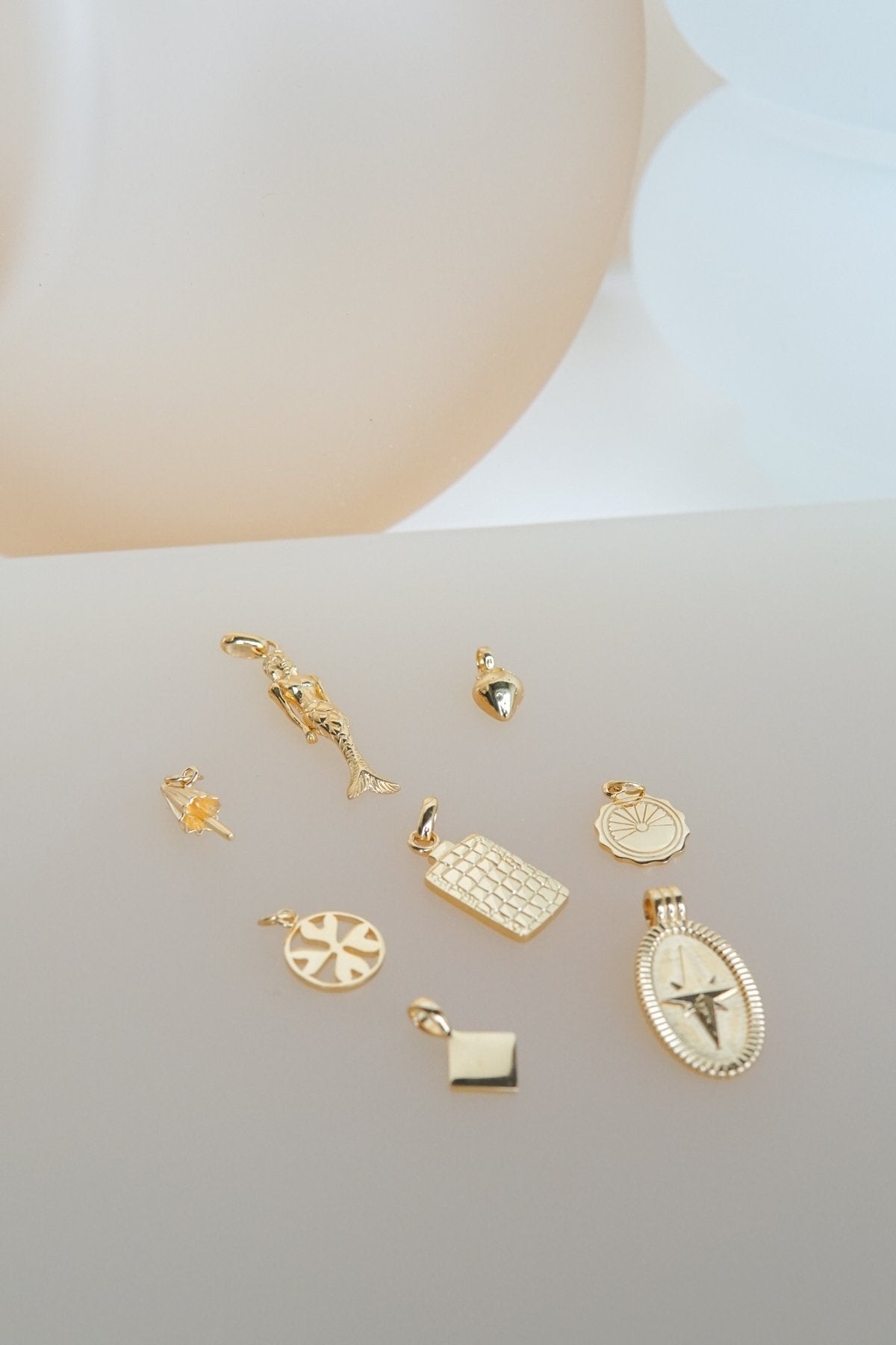 Sun shade pendant gold plated-Pendant-wildthings_collectables-Pendant-Gold plated--abc