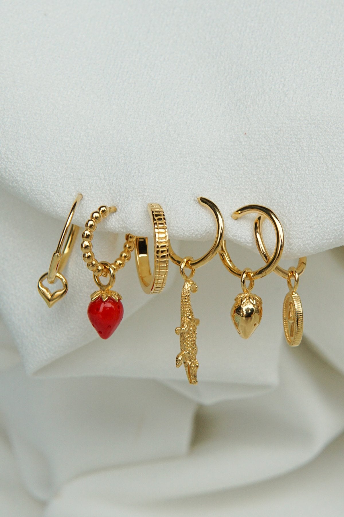 Mermaid hoop gold plated-abc