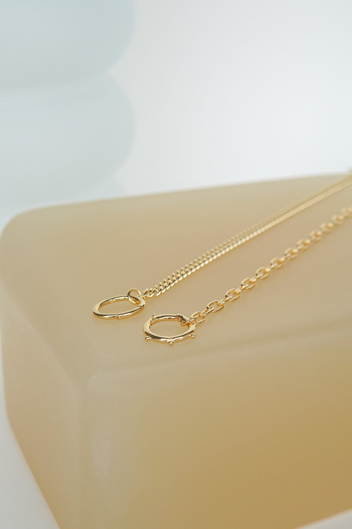 Curb clasp chain gold plated-abc