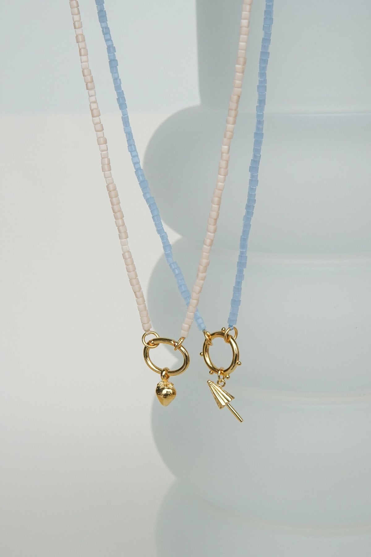 Desert cube clasp necklace gold plated-abc