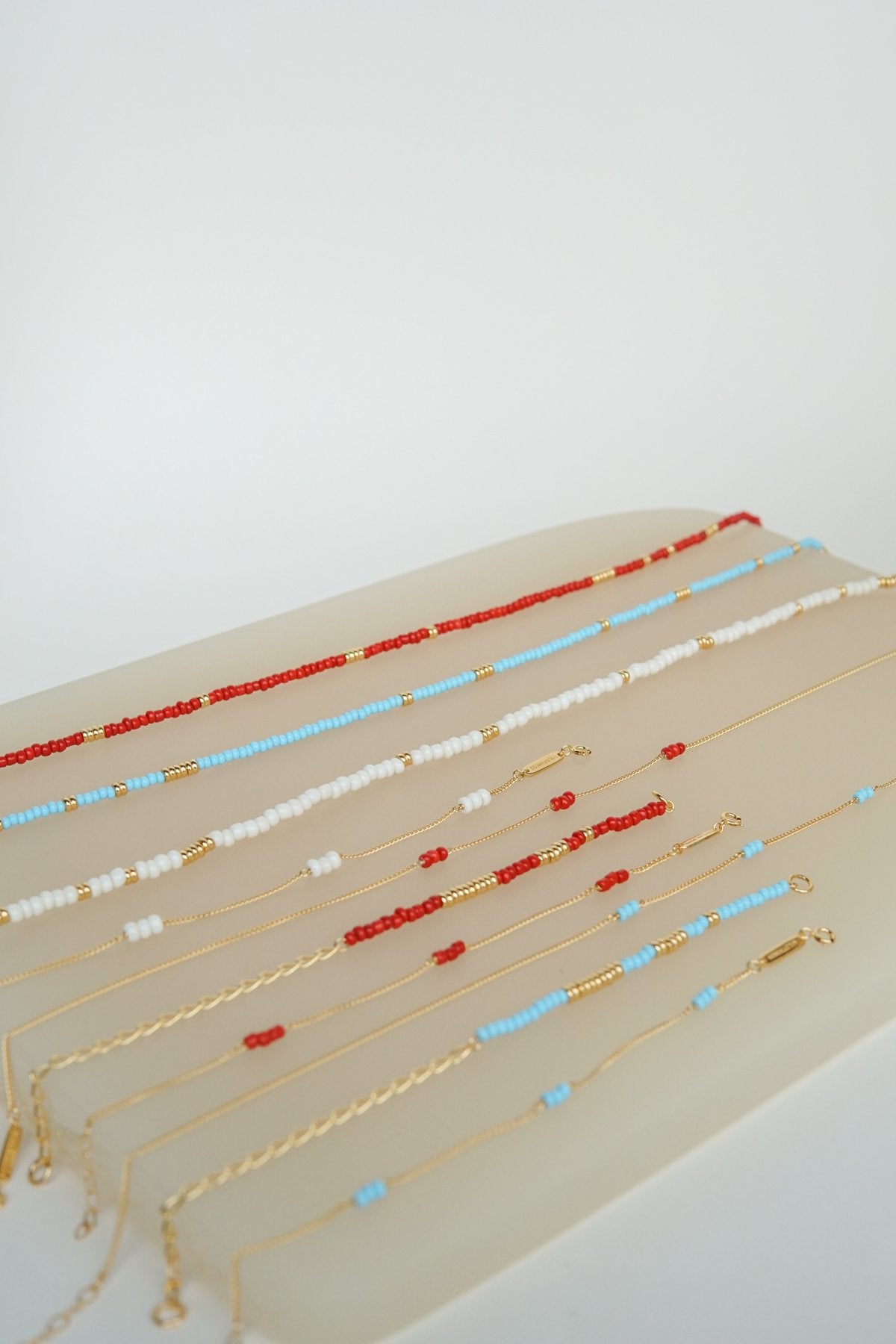 Blue clasp necklace gold plated-abc