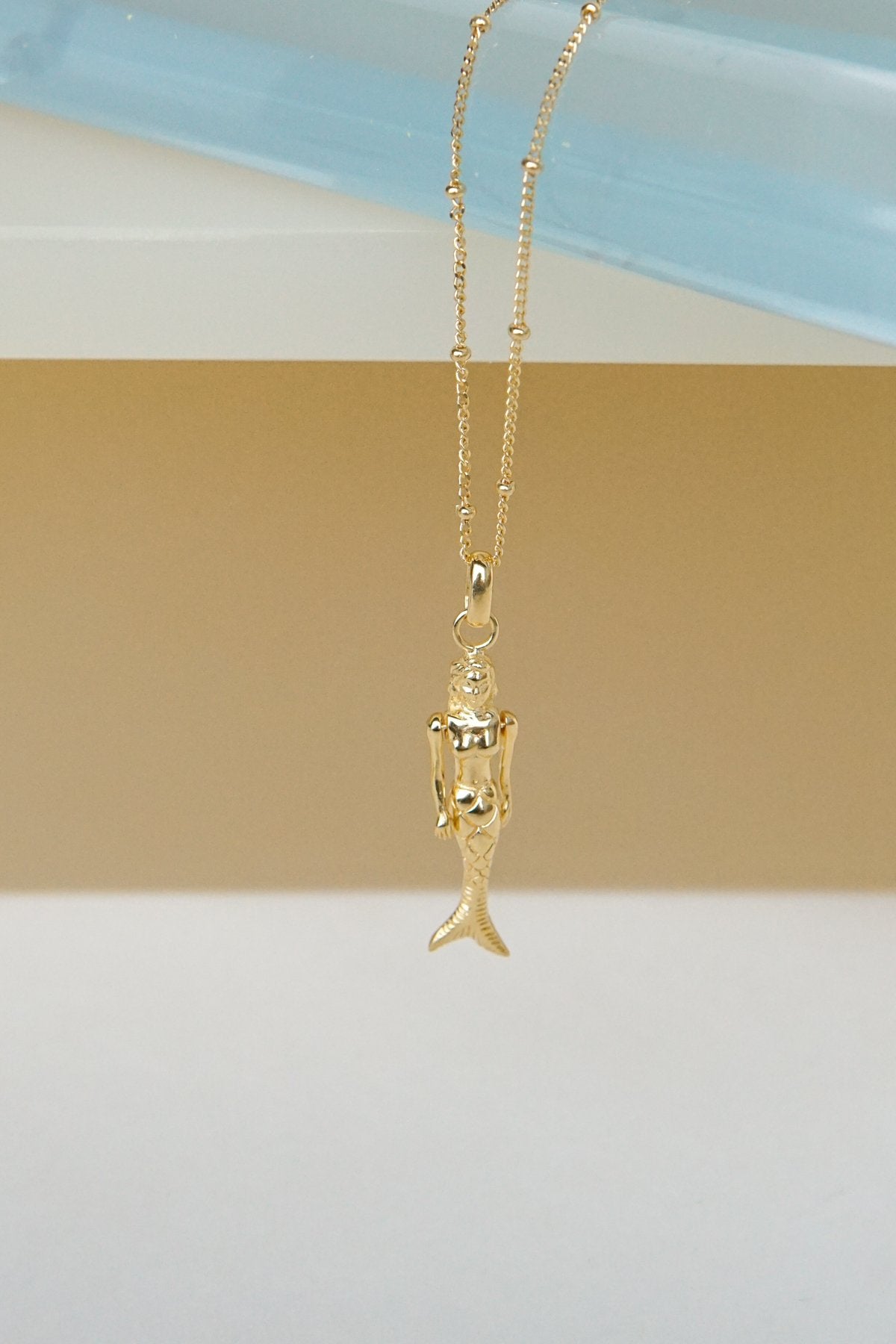 Mermaid pendant gold plated-abc
