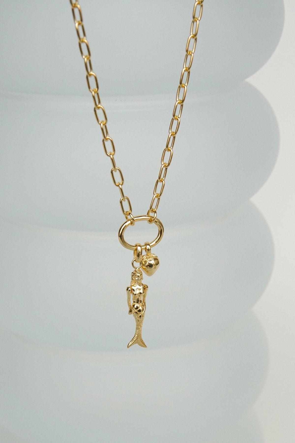 Mermaid pendant gold plated-abc