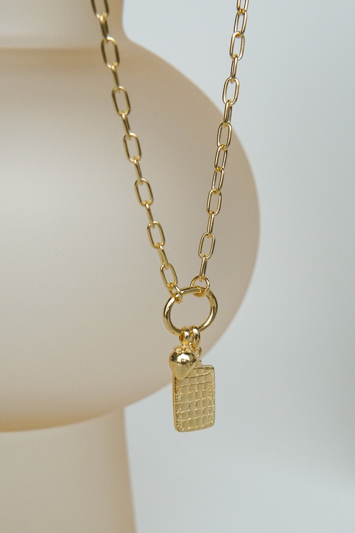 Chunky figaro clasp chain gold plated-abc